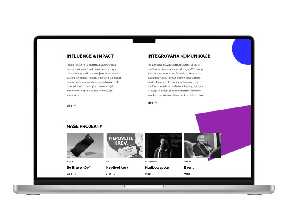 MSL website před redesignem